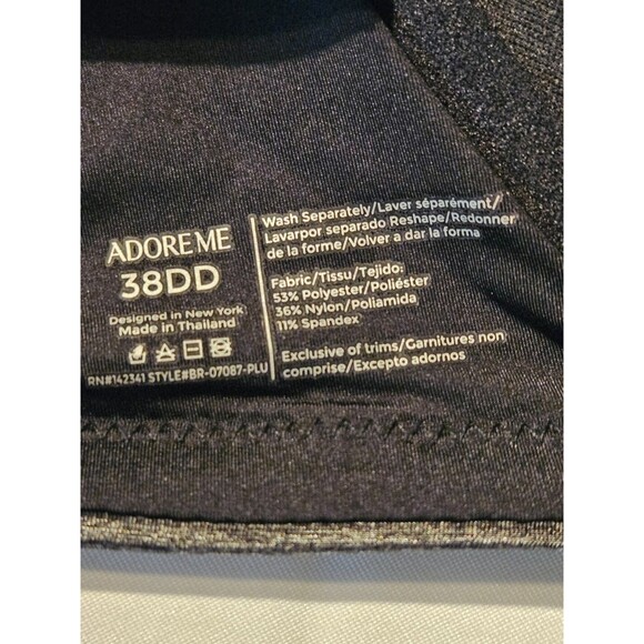 Adore Me Abellinaa Contour Plus Gray Bra 38DD Underwire NWT - Picture 5 of 7